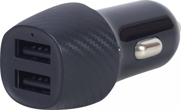 Karikues Gembird TA-U2C48A-CAR-01, 2x USB-A, 4.8 A, për makinë, i zi