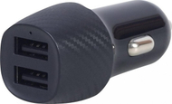 Karikues Gembird TA-U2C48A-CAR-01, 2x USB-A, 4.8 A, për makinë, i zi