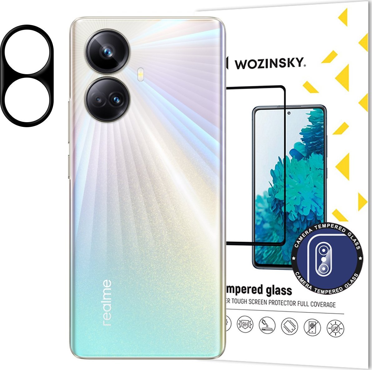 Mbrojtëse xhami për kamerë Wozinsky Full Camera Glass për Realme 10 Pro Plus, 9H, transparent