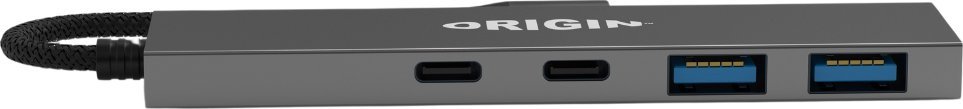 HUB USB Origin Storage OS-HUB-USB3/C, 4 porta, 2x USB 3.2 dhe 2x Type C, gri