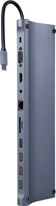 Stacion USB-C Gembird 11në1 (A-CM-COMBO11-01), i zi