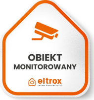 Предупредувачка налепница Eltrox OEM Мониториран објект, мала, самолеплива
