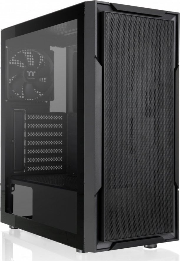 Kase kompjuteri Thermaltake Versa XM1, MIDI Tower, xham i temperuar, ventilator 120mm, USB 3.0, e zezë