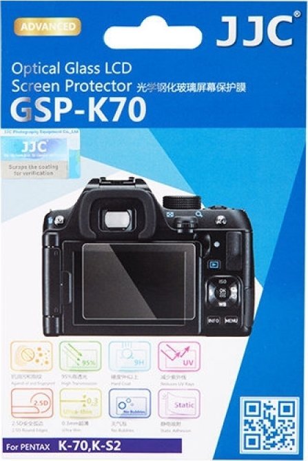 Заштитно стакло JJC GSP K70 за екран на камера, оптичко стакло, транспарентно
