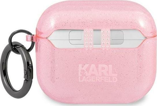 Karl Lagerfeld AirPods 3 Футрола, Glitter Karl's Head, Pink
