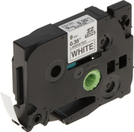 Лента за етикетирање Brother TZE-221, 9mm, ламиnирана, бела позадина