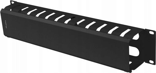 Panel menaxhimi kabllosh rack Lanberg 2U, për kabinet 19", i zi