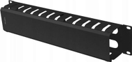 Panel menaxhimi kabllosh rack Lanberg 2U, për kabinet 19", i zi