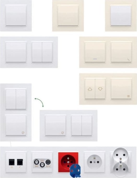 Prizë murale Kontakt Simon 10 CGZ1C.01/41, teke me tokëzim, 16A 250V, krem