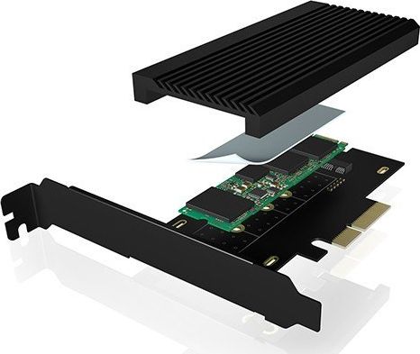 Kartë zgjeruese Icy Box IB-PCI208-HS, PCIe 4.0 x4, M.2 NVMe, e zezë