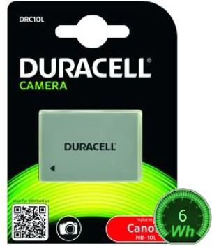 Bateri kamere Duracell DRC10L (për Canon NB‑10L), 820 mAh, Li‑Ion, 7.4 V