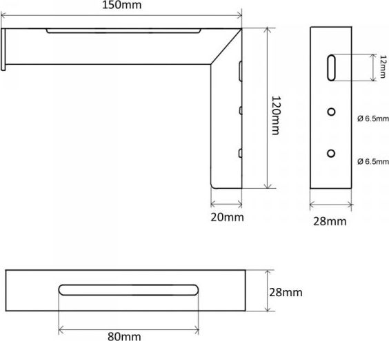 Set mbajtësesh për projektor Maclean MC-923, 2 x 25kg, i bardhë