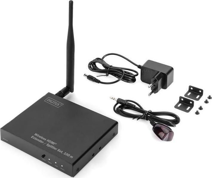Marrës AV Digitus WLAN HDMI Splitter Extender, 5 GHz, 1:4, i zi