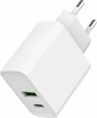 Karikues Gembird me USB-A / USB-C, 20W, e bardhë
