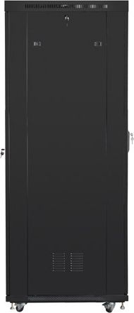 Kabinet rrjeti Lanberg Standing Cabinet 19" 27U, 800 kg, me ventilatorë, i zi