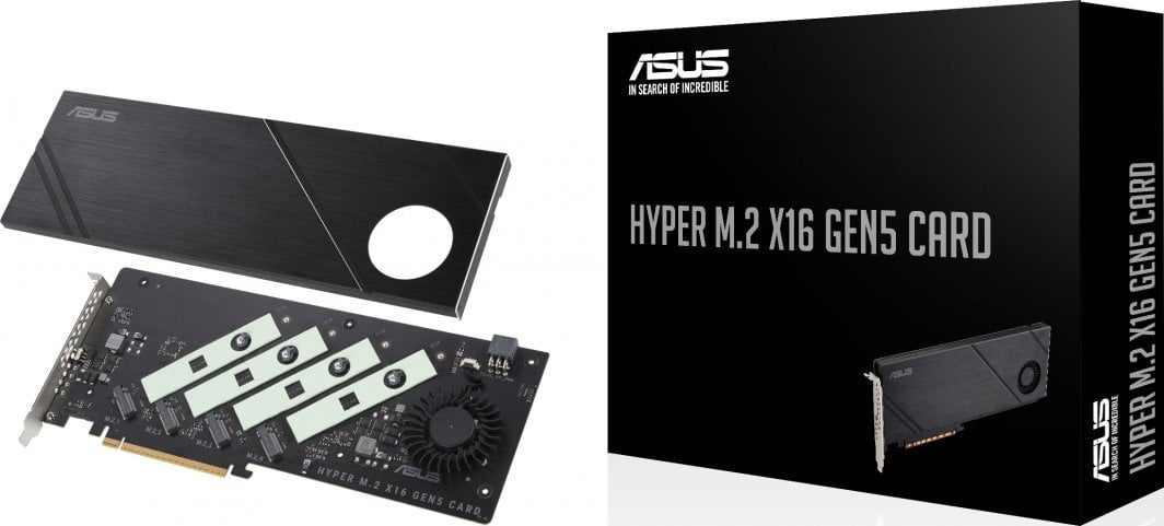 Адаптер Asus Hyper M.2 x16 Gen5, PCI Express 5.0 x16, 4x M.2 PCIe NVMe