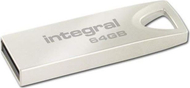 Pendrive USB Pendrive Integral Metal Arc, 64 GB, i bardhë