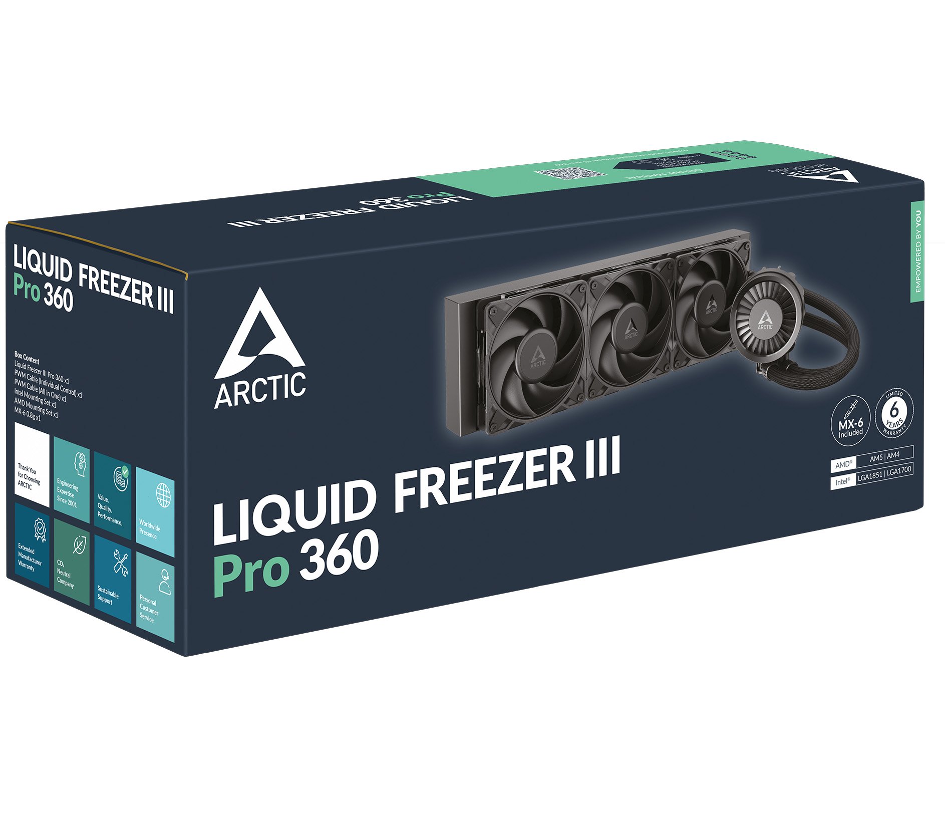 Ftohës Arctic Liquid Freezer III Pro, i zi