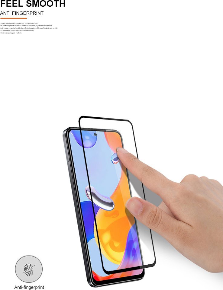 Xham mbrojtës Mocolo 2.5D Full Glue, për Xiaomi Redmi Note 11 Pro Note 11 Pro Plus, fortësi 9H, transparent