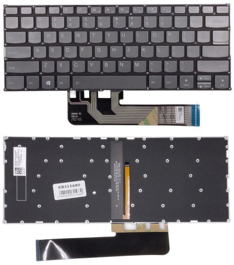 Tastierë Lenovo C340-14IWL, me ndriçim, layout US, e zezë