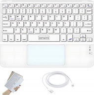 Безжична тастарура Zenwire Bluetooth, со тачпад, Bluetooth 5.0, црна