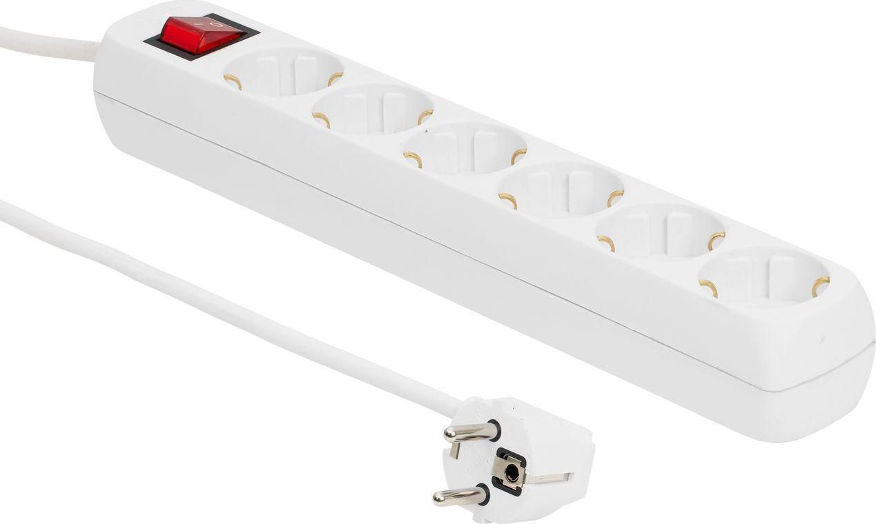 Zgjatës elektrik Microconnect MC-GRU00615WS, 6 dalje Schuko, 1.5 m, i bardhë