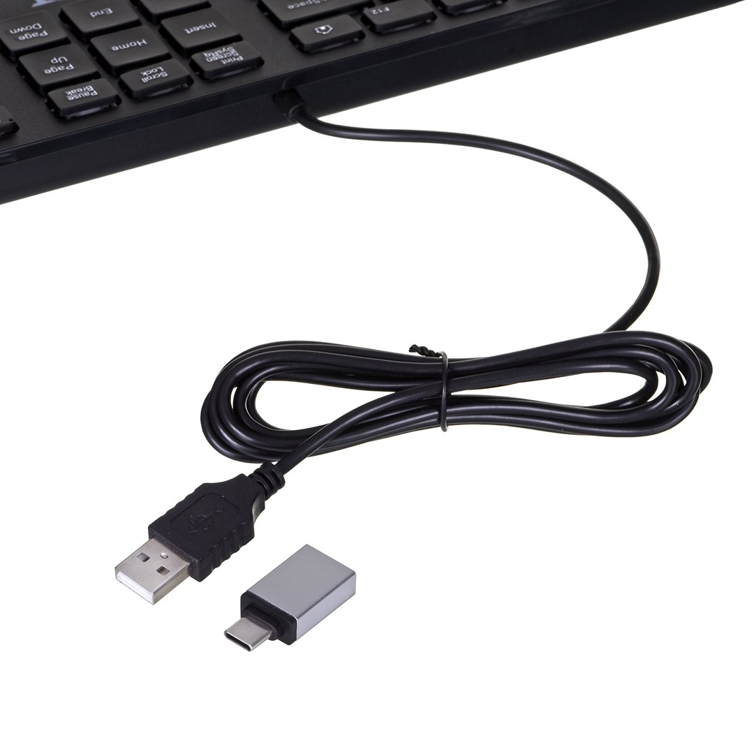 Tastierë Port Designs 900754-US, USB, e zezë