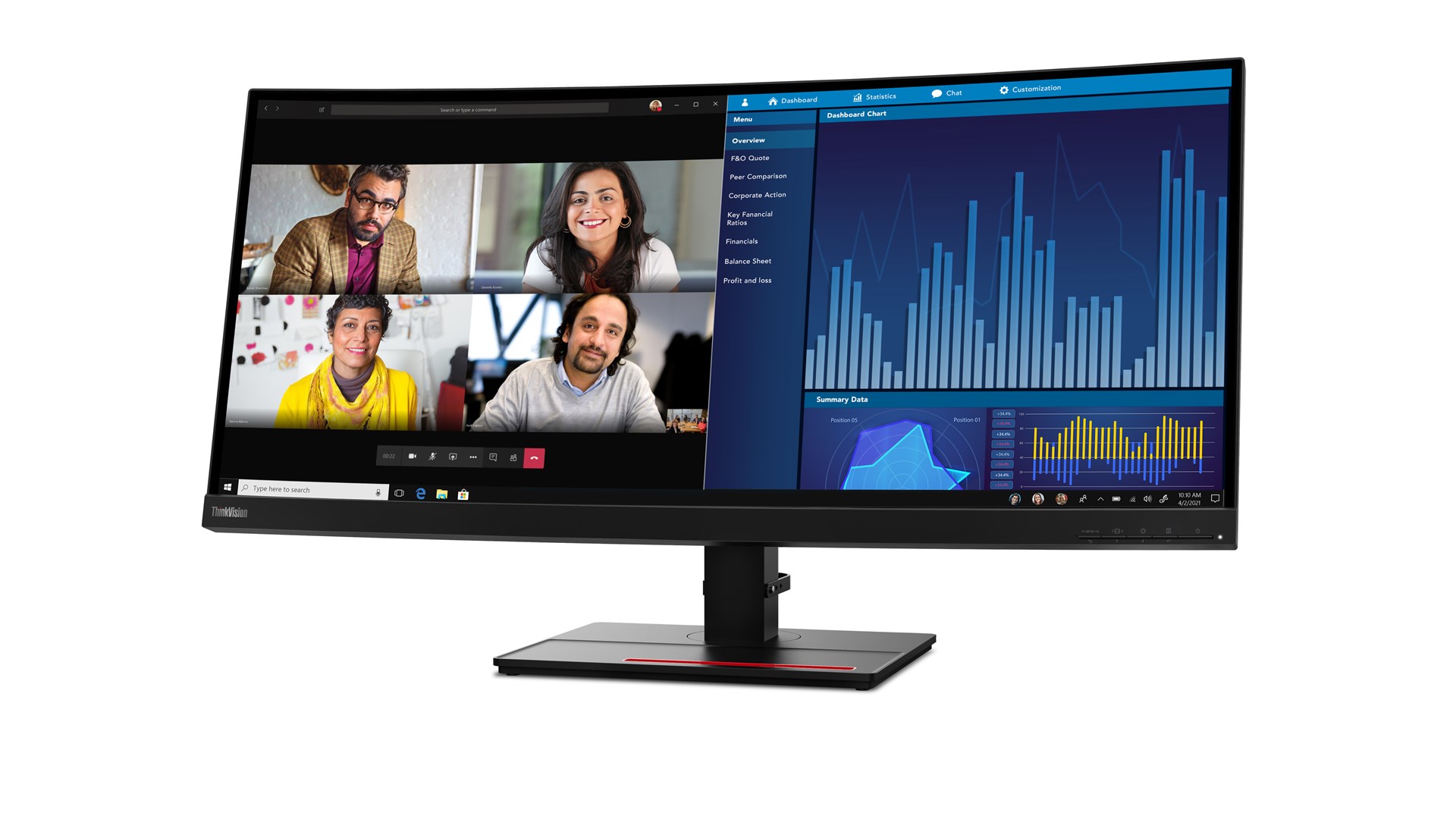 Monitor Lenovo ThinkVision P34w-20, 34.14”, WQHD, i zi