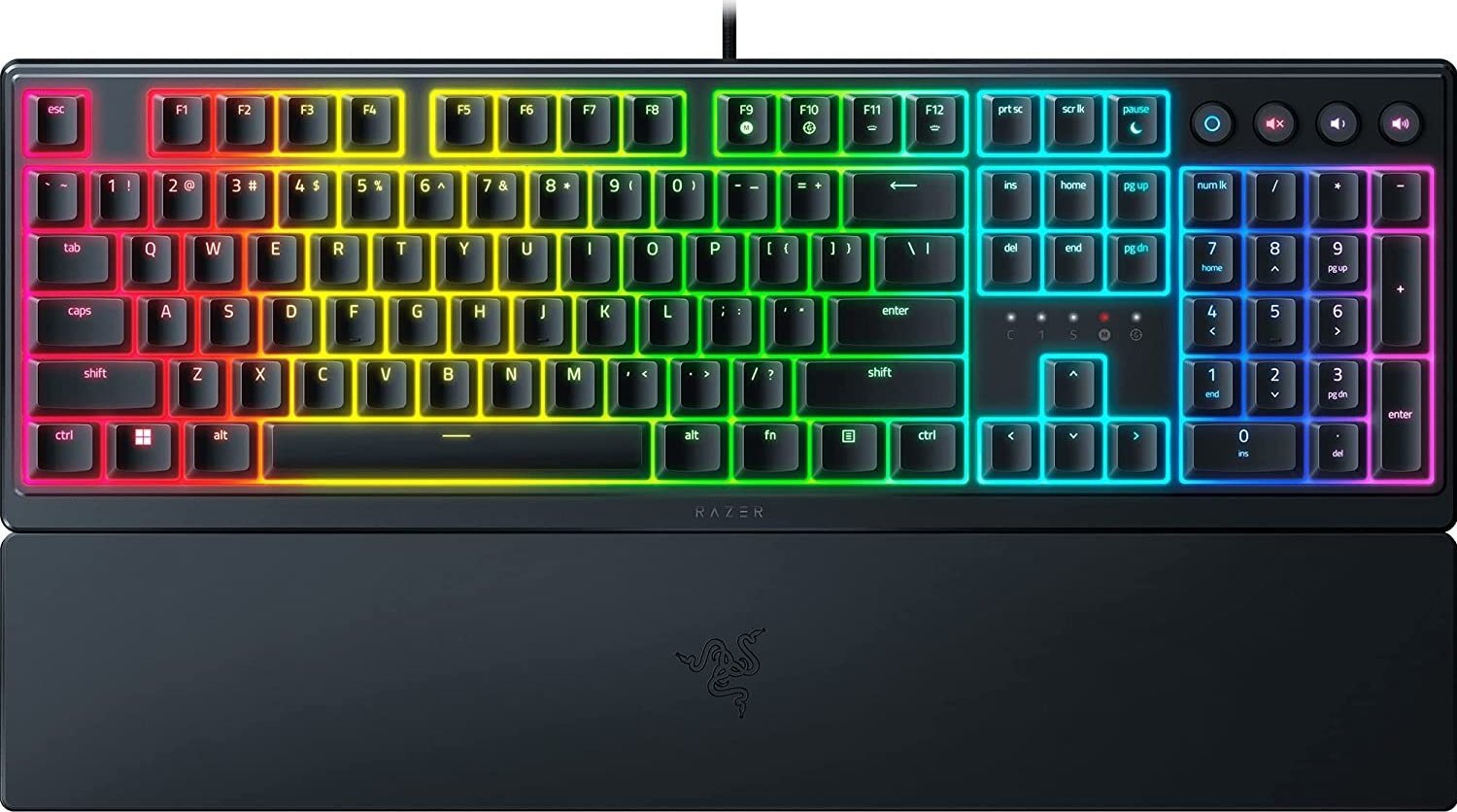 Tastierë gaming Razer Ornata V3, mecha membrane, RGB, US layout, e zezë