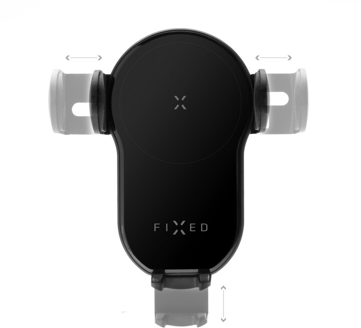 Mbajtëse për makinë FIXED Matic, me karikues wireless, e zezë