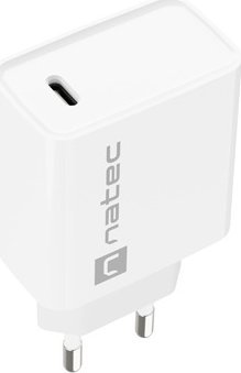Полнач за мрежа Natec Ribera NUC-2059, 20W, USB-C 3A, бел