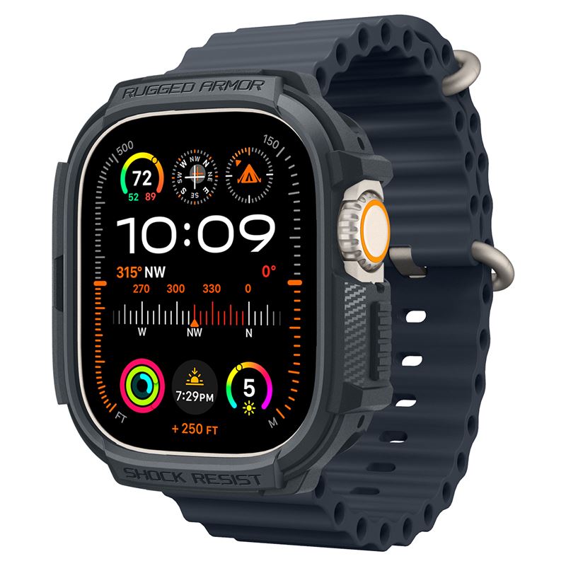 Mbështjellëse për Apple Watch Ultra 2/1 49mm Spigen Rugged Armor, e hirtë
