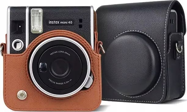 Kuti mbrojtëse LoveInstant për Fujifilm Instax Mini 40, lëkurë eco, kafe
