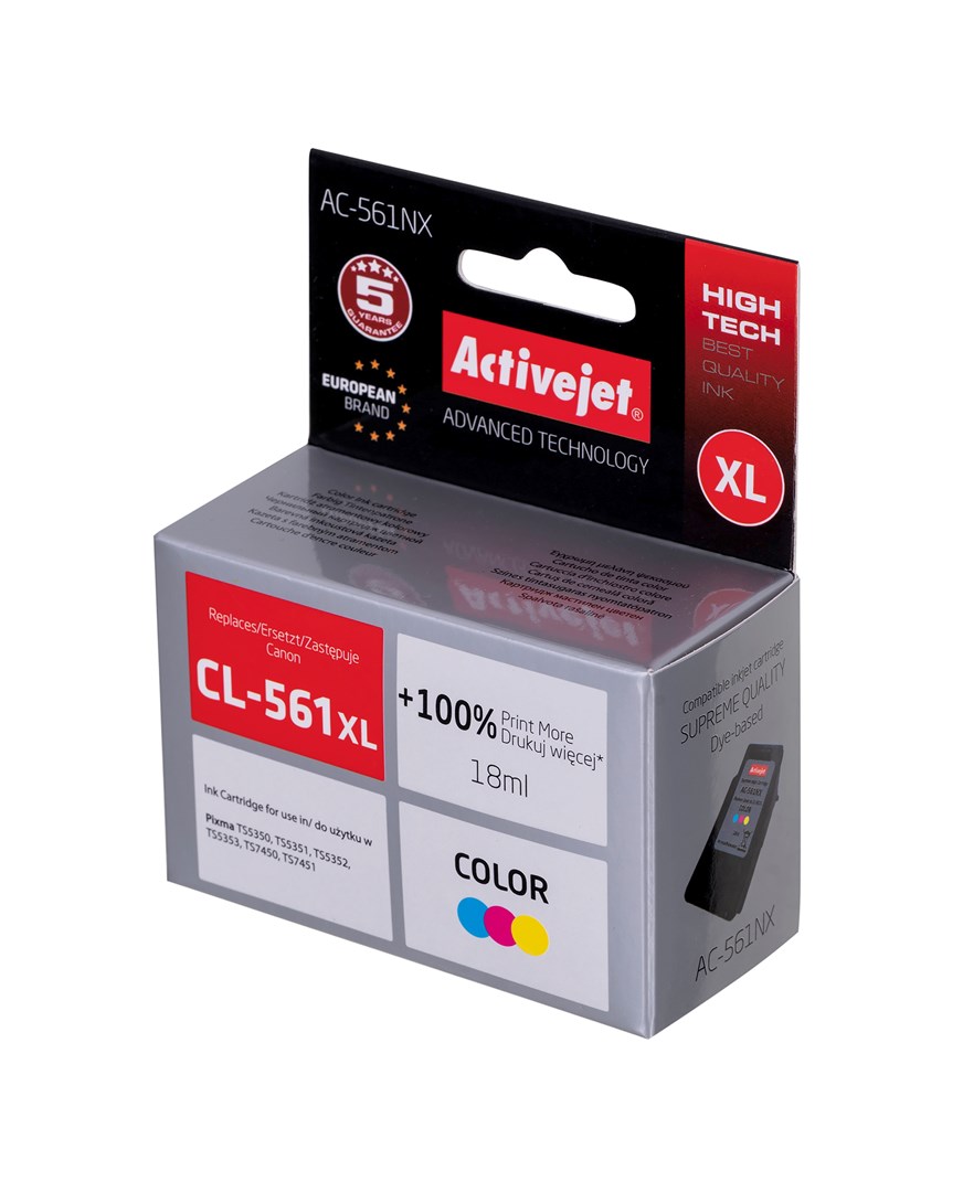 Ngjyrë për printer Activejet AC-561NX, 18 ml, cian/magenta/e verdhë