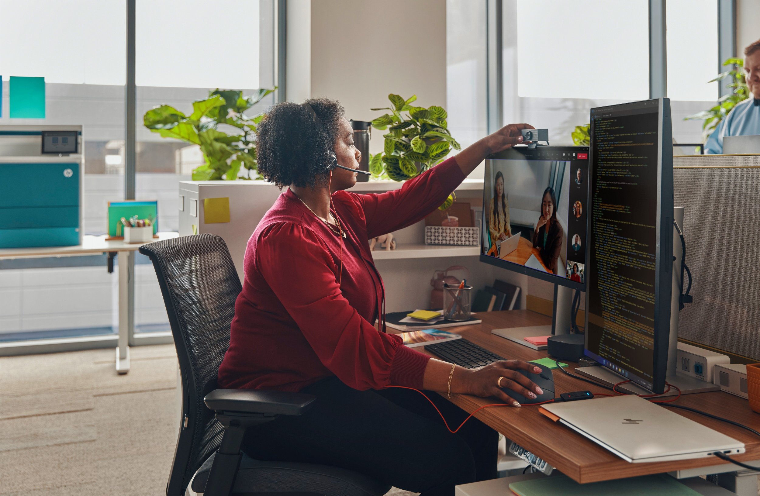 Headset Poly Blackwire 3310, Microsoft Teams, USB me adapter USB C, i zi