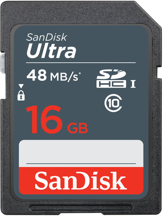 Kartë memorie SDHC SanDisk Ultra UHS-I, Klasa 10, 16GB
