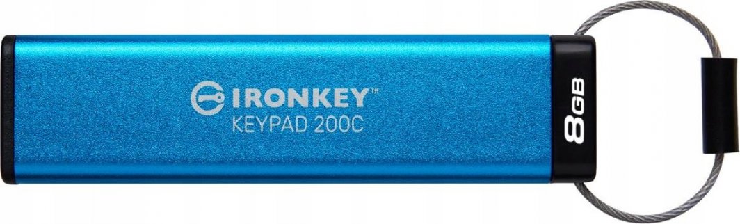 USB Pendrive Kingston Stick IronKey 200C, 8GB, e kaltër