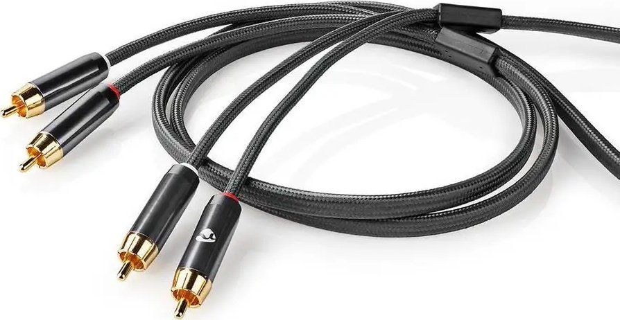 Kabllo audio NEDIS Profigold, 5m, RCA 2x në 2x, i artë