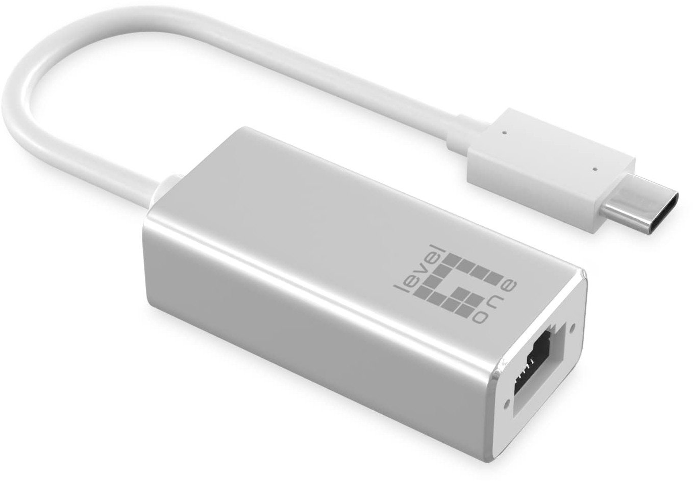 Адаптер USB C во RJ45 LevelOne, 10 100 1000 Mbps, 0.15m, сив
