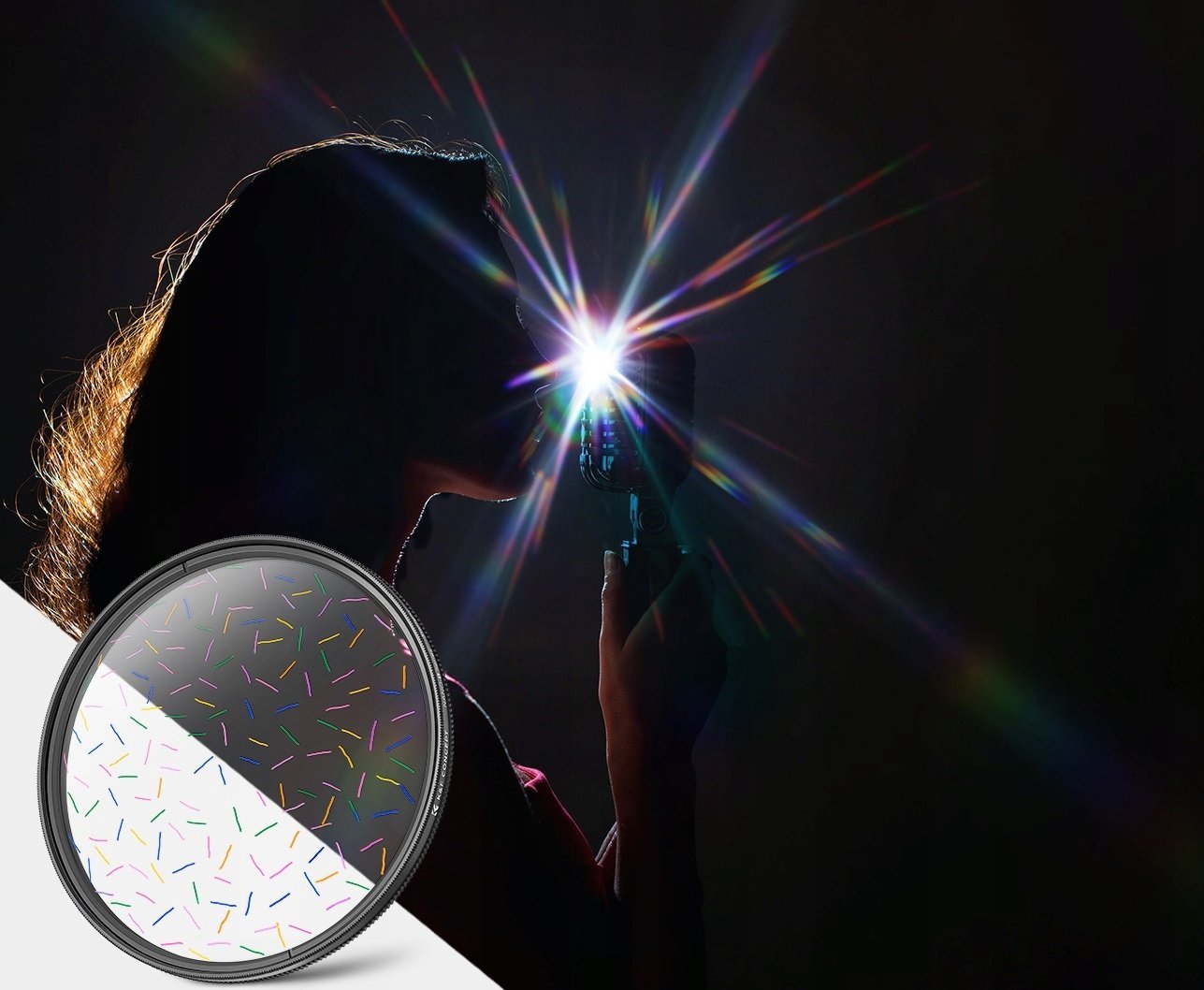 Фотографски филтер K&amp;F Concept Starlight Glare, Nano-b MRC, 67mm, повеќебоен