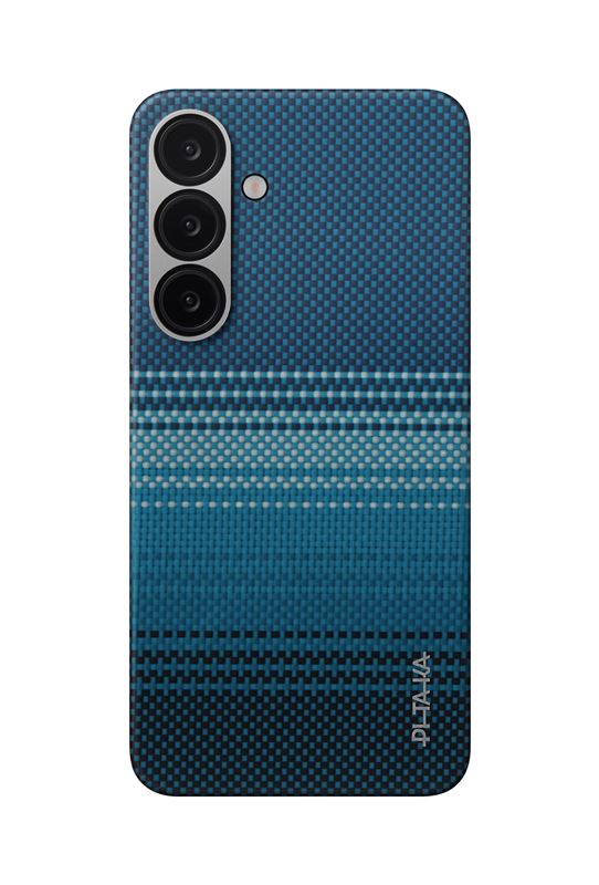 Mbrojtëse PITAKA Tactile Woven për Samsung Galaxy S25, Moonrise, e kaltër