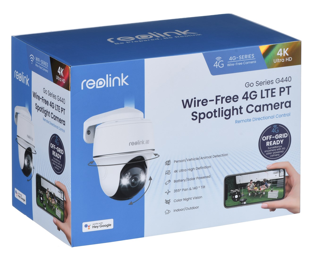 Kamerë sigurie Reolink Go Series G440 Dome, e bardhë