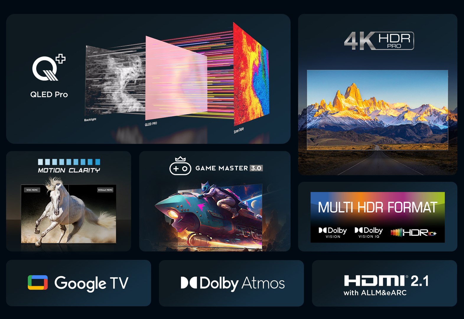 Televizor TCL 50C655, 50”, 4K QLED Google TV, i zi