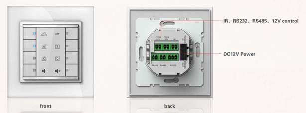 Panel kontrolli VivoLink VLCP8B, 8 butona, i bardhë