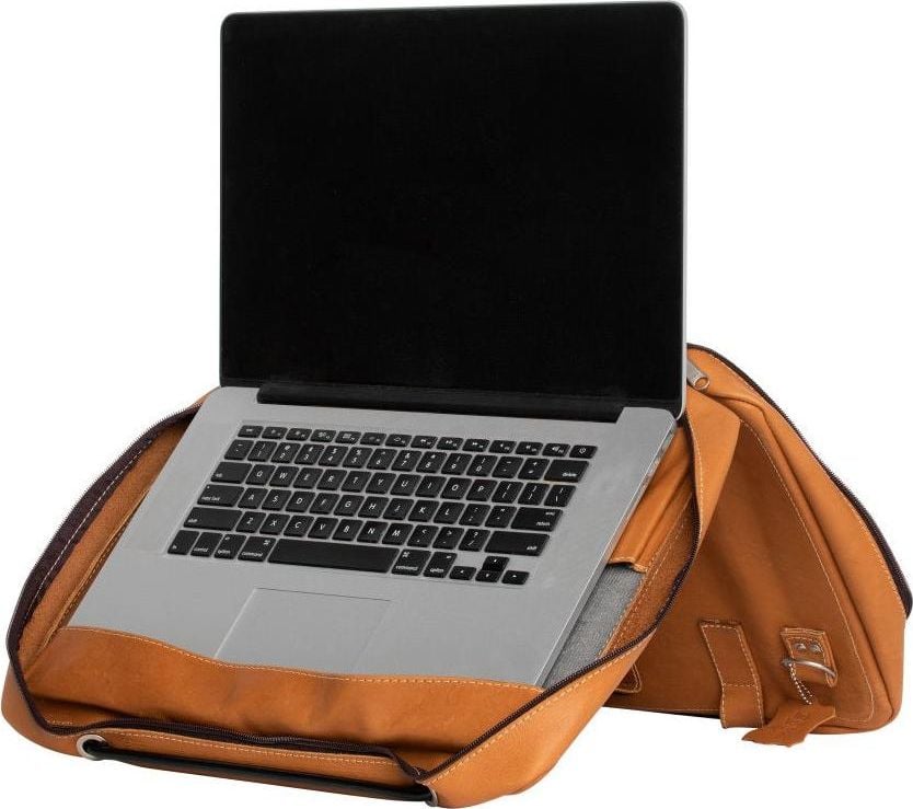 Çantë laptopi R-Go Tools R-Go Viva, ergonomike, lëkurë, kafe