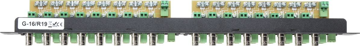 Patch panel Delta G-16/R19, 16x BNC, 19", metalik