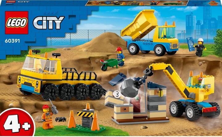 Set LEGO® City 60391 Construction vehicles and wrecking ball
