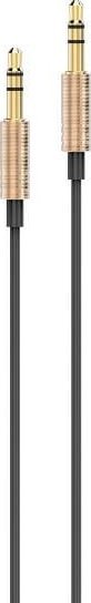 Аудио кабел Аwei AUX-001, џек 3.5 mm во џек 3.5 mm, 1 m, златна боја
