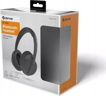 Kufje pa tela Denver BTH-235B, Bluetooth 5.3, 12 orë bateri, të zeza