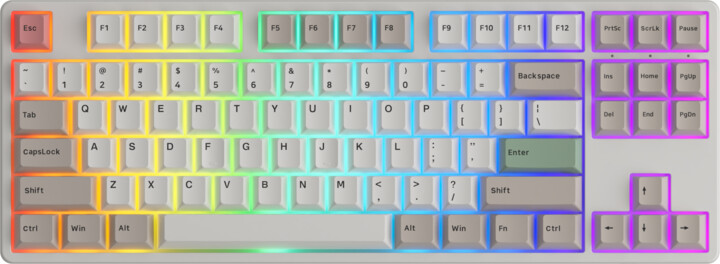 Tastierë Akko 5087S VIA 9009 RetroTKL Gateron Pink RGB LED, US